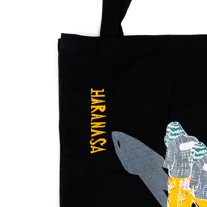 HARANASA Embroidered Tote Bag [Black]