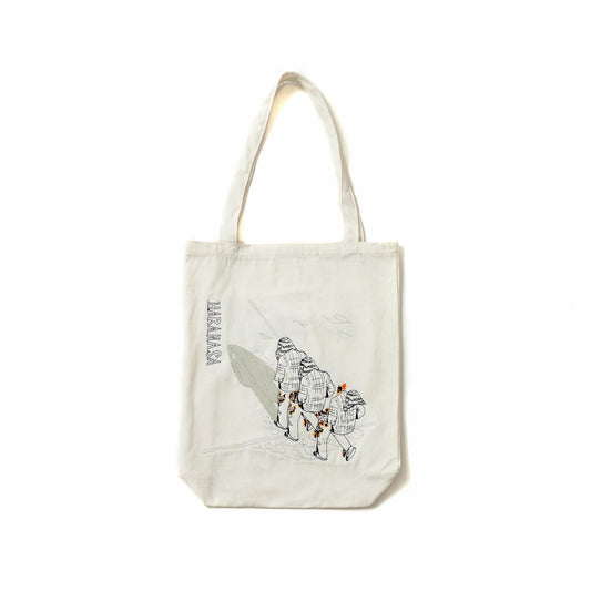 HARANASA Embroidered Tote Bag [White]