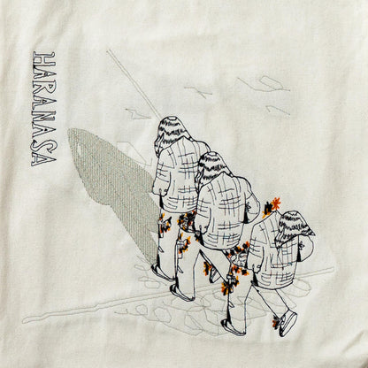 HARANASA Embroidered Tote Bag [White]