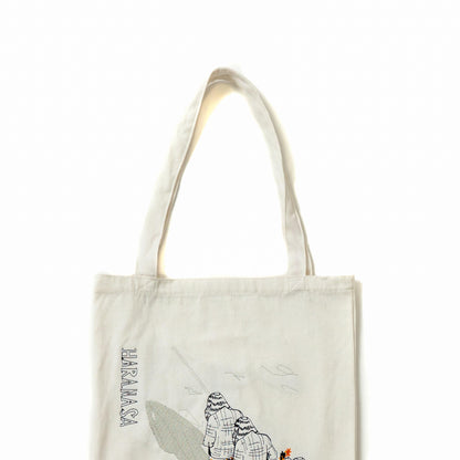 HARANASA Embroidered Tote Bag [White]