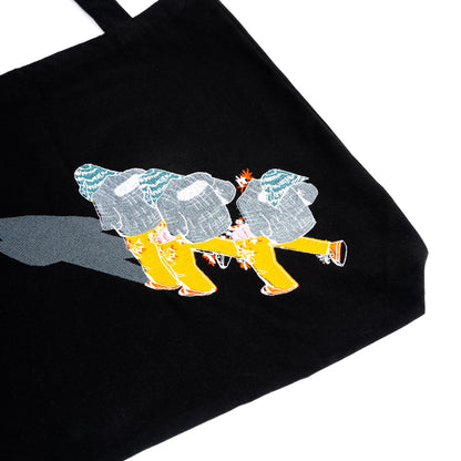HARANASA Embroidered Tote Bag [Black]