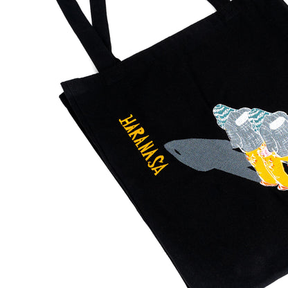 HARANASA Embroidered Tote Bag [Black]